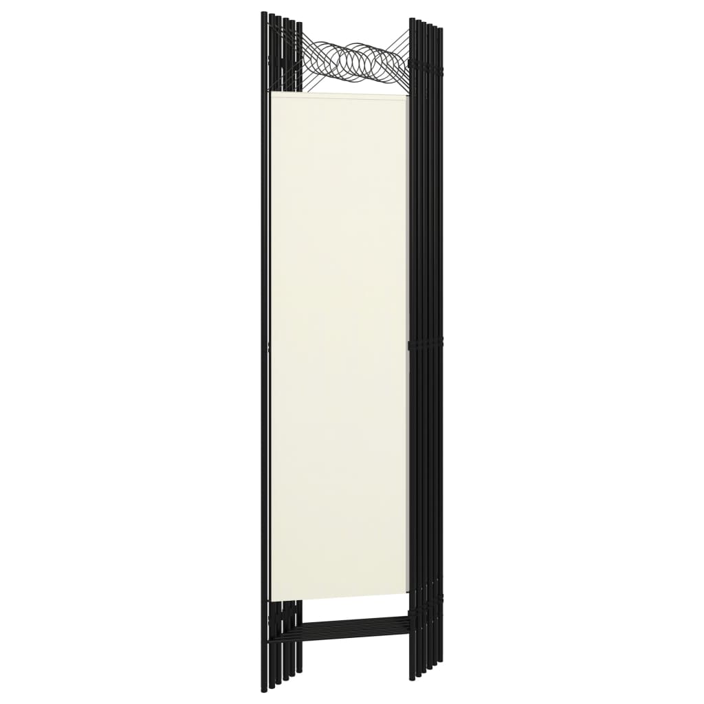 6-Panel Room Divider Cream White 240x180 cm- Room Dividers - HomeShopIreland - Home Shop Ireland - Room Dividers - 6-Panel Room Divider Cream White 240x180 cm
