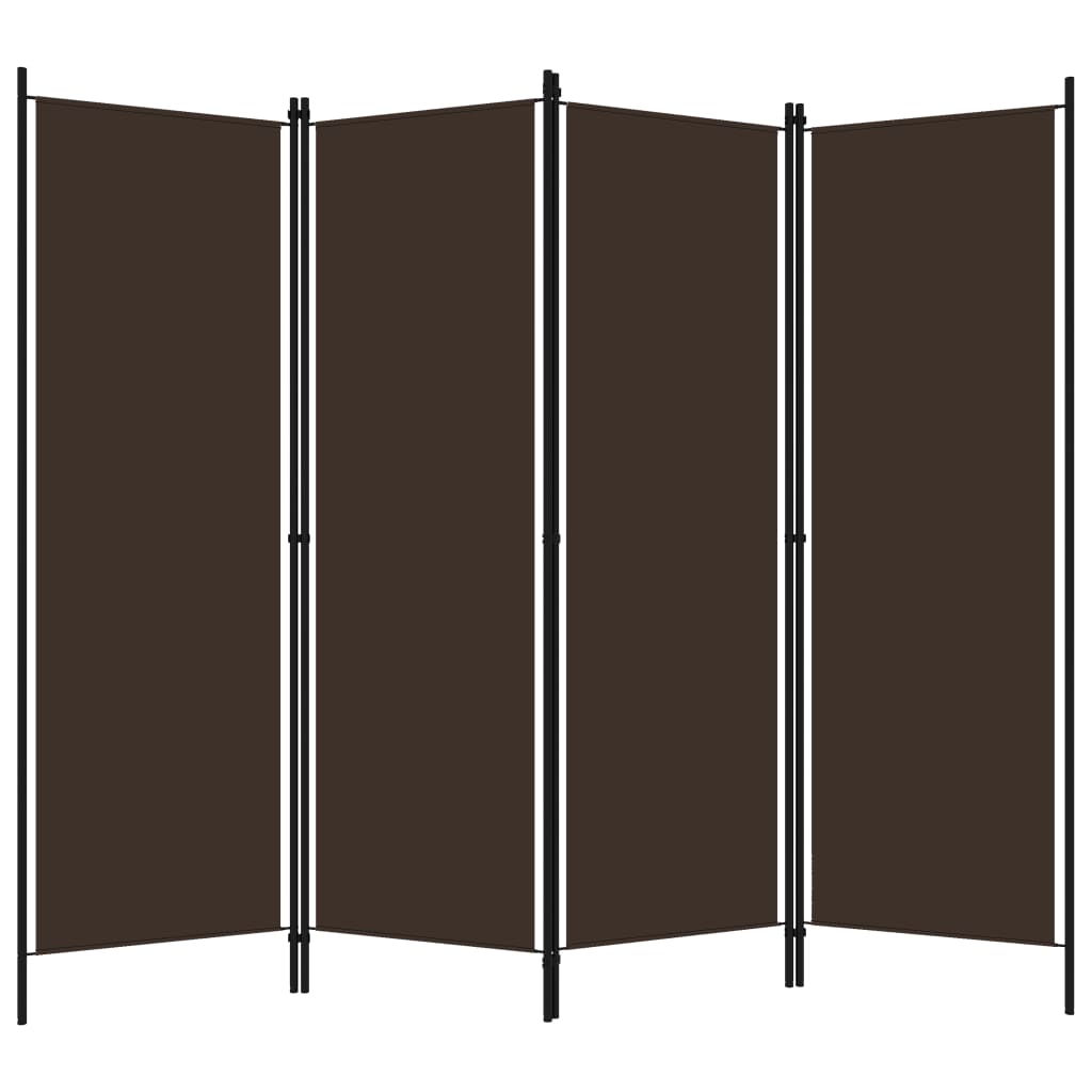 4-Panel Room Divider Brown 200x180 cm- Room Dividers - HomeShopIreland - Home Shop Ireland - Room Dividers - 4-Panel Room Divider Brown 200x180 cm