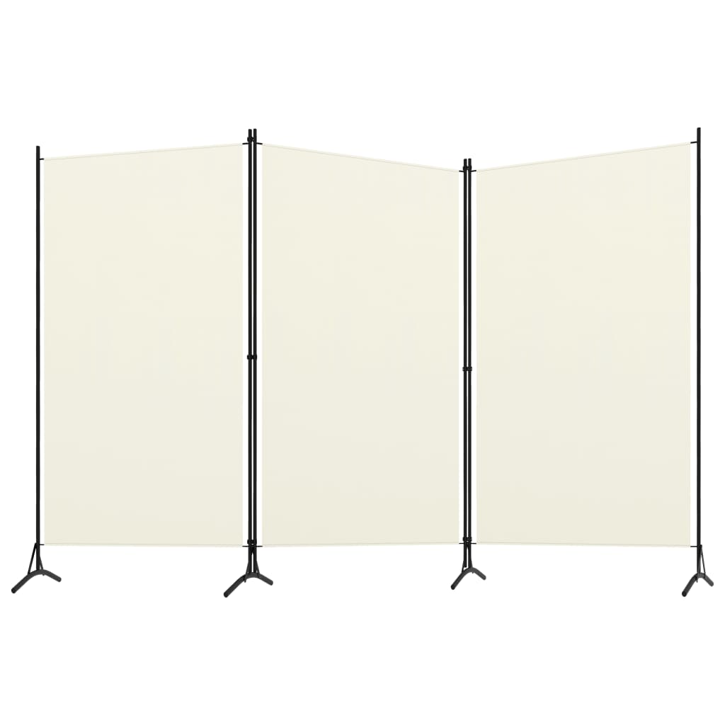 3-Panel Room Divider Cream White 260x180 cm- Room Dividers - HomeShopIreland - Home Shop Ireland - Room Dividers - 3-Panel Room Divider Cream White 260x180 cm