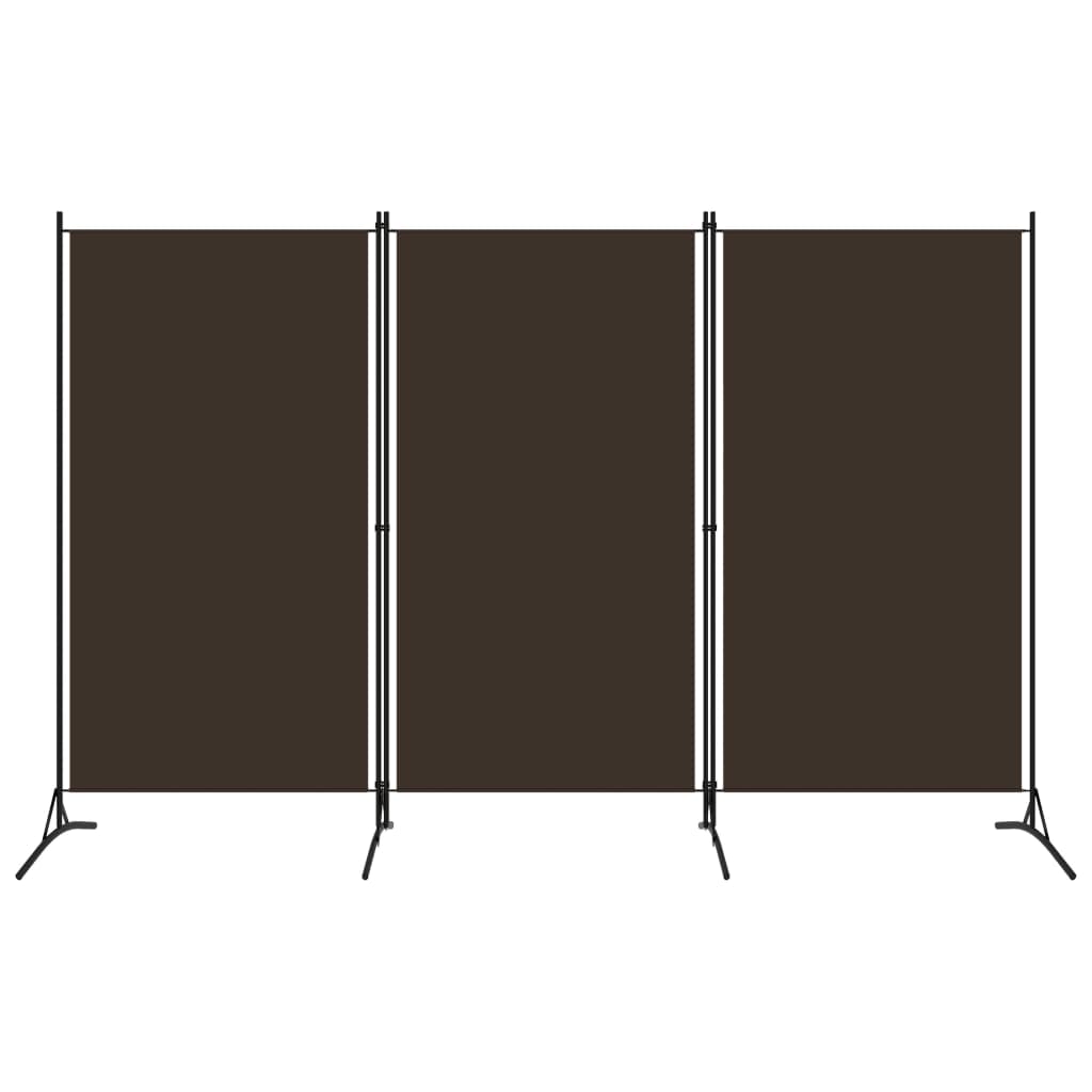 3-Panel Room Divider Brown 260x180 cm- Room Dividers - HomeShopIreland - Home Shop Ireland - Room Dividers - 3-Panel Room Divider Brown 260x180 cm