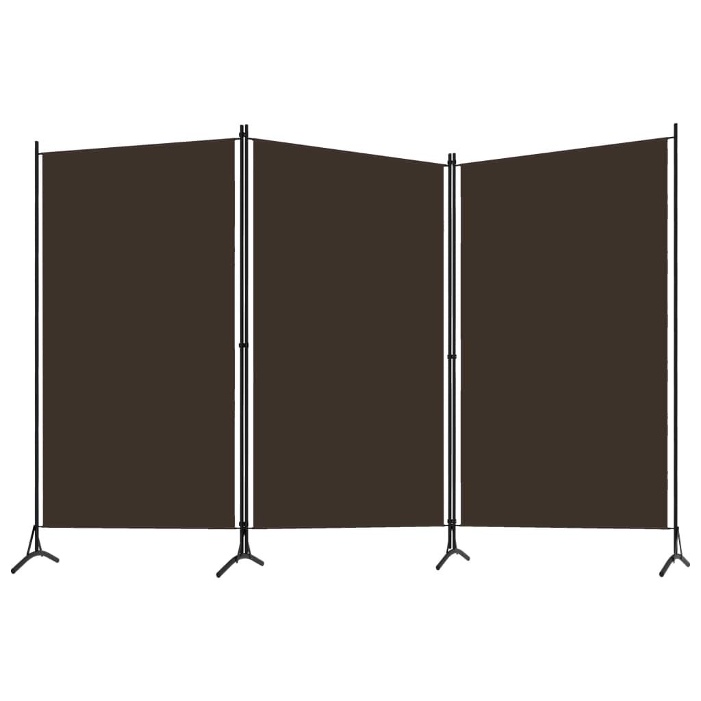 3-Panel Room Divider Brown 260x180 cm- Room Dividers - HomeShopIreland - Home Shop Ireland - Room Dividers - 3-Panel Room Divider Brown 260x180 cm