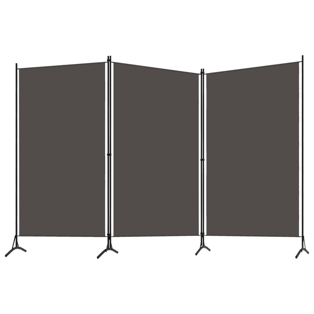 3-Panel Room Divider Anthracite 260x180 cm- Room Dividers - HomeShopIreland - Home Shop Ireland - Room Dividers - 3-Panel Room Divider Anthracite 260x180 cm
