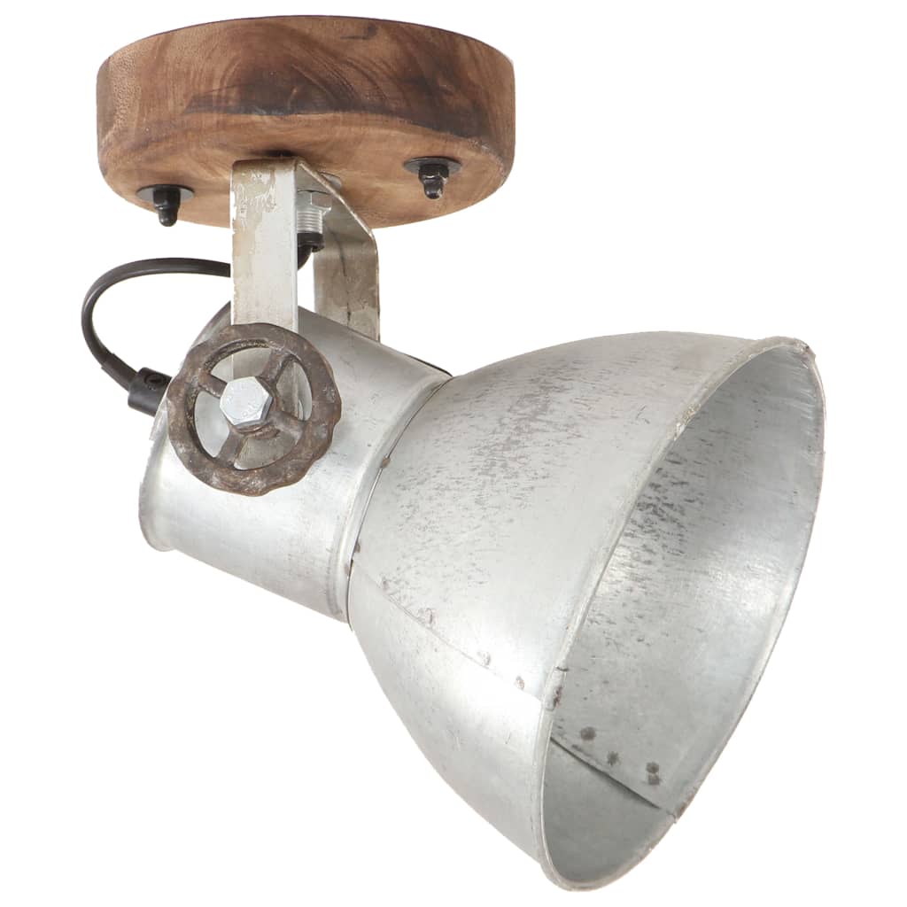 Industrial Wall/Ceiling Lamps 2 pcs Silver 20x25 cm E27- Lamps - HomeShopIreland - Home Shop Ireland - Lamps - Industrial Wall/Ceiling Lamps 2 pcs Silver 20x25 cm E27