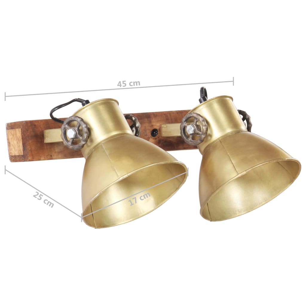 Industrial Wall Lamp Brass 45x25 cm E27- Lamps - HomeShopIreland - Home Shop Ireland - Lamps - Industrial Wall Lamp Brass 45x25 cm E27