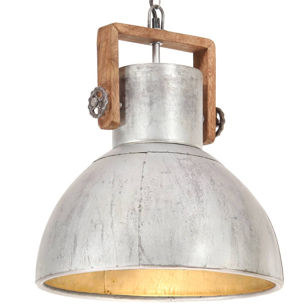 Industrial Hanging Lamp 25 W Silver Round 40 cm E27- Lamps - HomeShopIreland - Home Shop Ireland - Lamps - Industrial Hanging Lamp 25 W Silver Round 40 cm E27