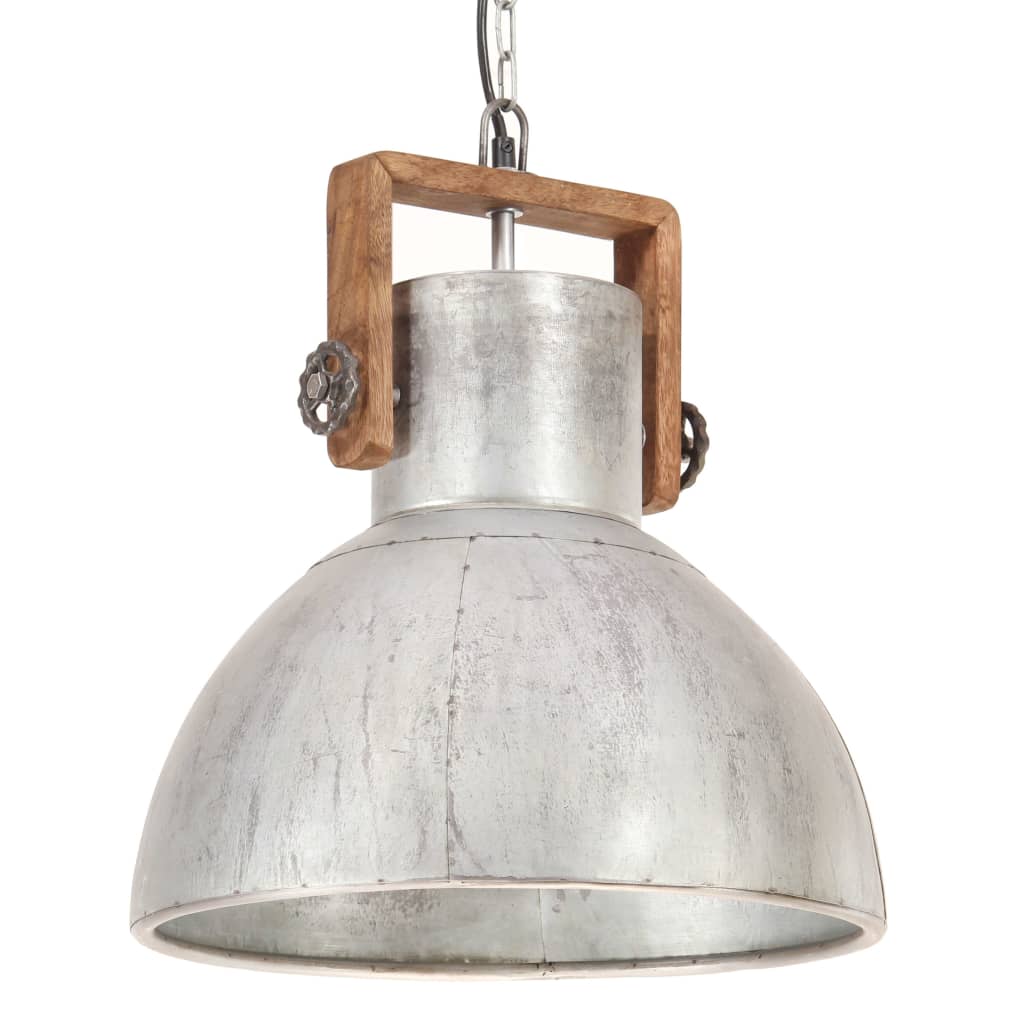Industrial Hanging Lamp 25 W Silver Round 40 cm E27- Lamps - HomeShopIreland - Home Shop Ireland - Lamps - Industrial Hanging Lamp 25 W Silver Round 40 cm E27