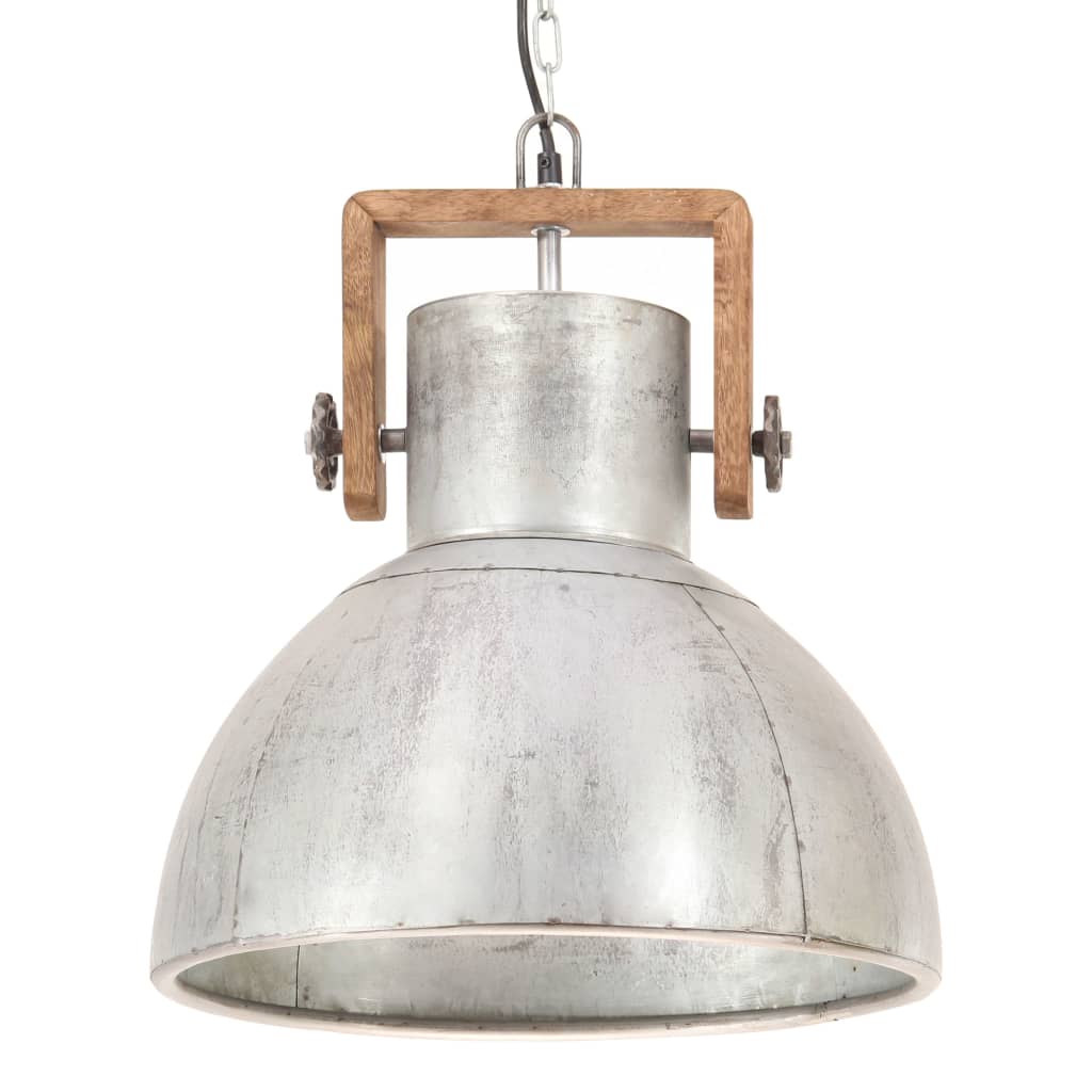 Industrial Hanging Lamp 25 W Silver Round 40 cm E27- Lamps - HomeShopIreland - Home Shop Ireland - Lamps - Industrial Hanging Lamp 25 W Silver Round 40 cm E27