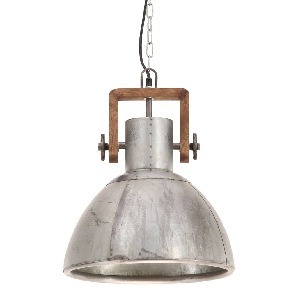 Industrial Hanging Lamp 25 W Silver Round 30 cm E27- Lamps - HomeShopIreland - Home Shop Ireland - Lamps - Industrial Hanging Lamp 25 W Silver Round 30 cm E27