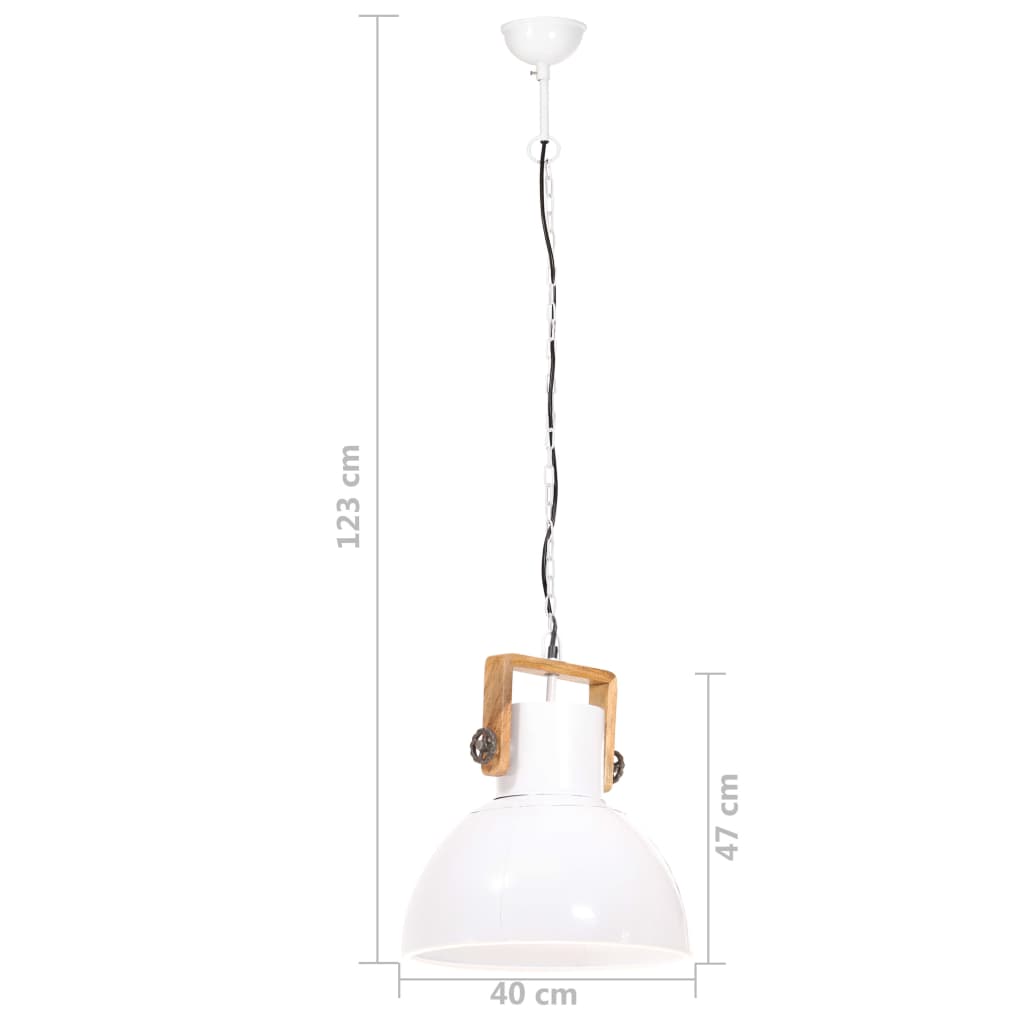 Industrial Hanging Lamp 25 W White Round 40 cm E27- Lamps - HomeShopIreland - Home Shop Ireland - Lamps - Industrial Hanging Lamp 25 W White Round 40 cm E27