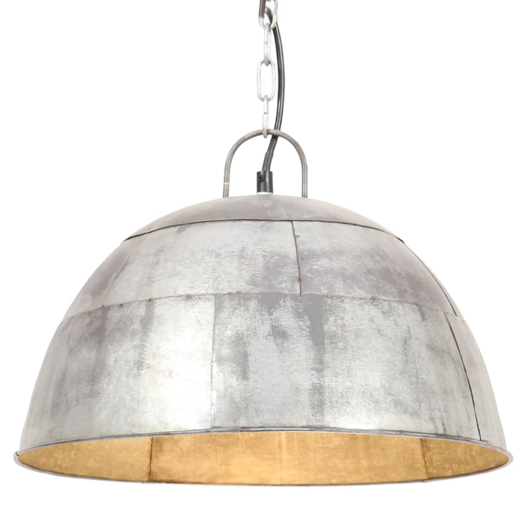 Industrial Vintage Hanging Lamp 25 W Silver Round 41 cm E27- Lamps - HomeShopIreland - Home Shop Ireland - Lamps - Industrial Vintage Hanging Lamp 25 W Silver Round 41 cm E27