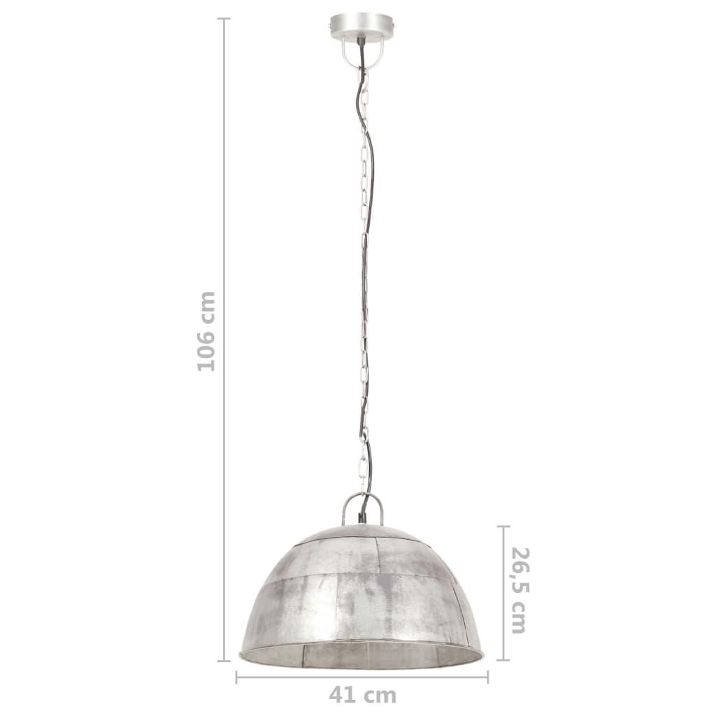 Industrial Vintage Hanging Lamp 25 W Silver Round 41 cm E27- Lamps - HomeShopIreland - Home Shop Ireland - Lamps - Industrial Vintage Hanging Lamp 25 W Silver Round 41 cm E27