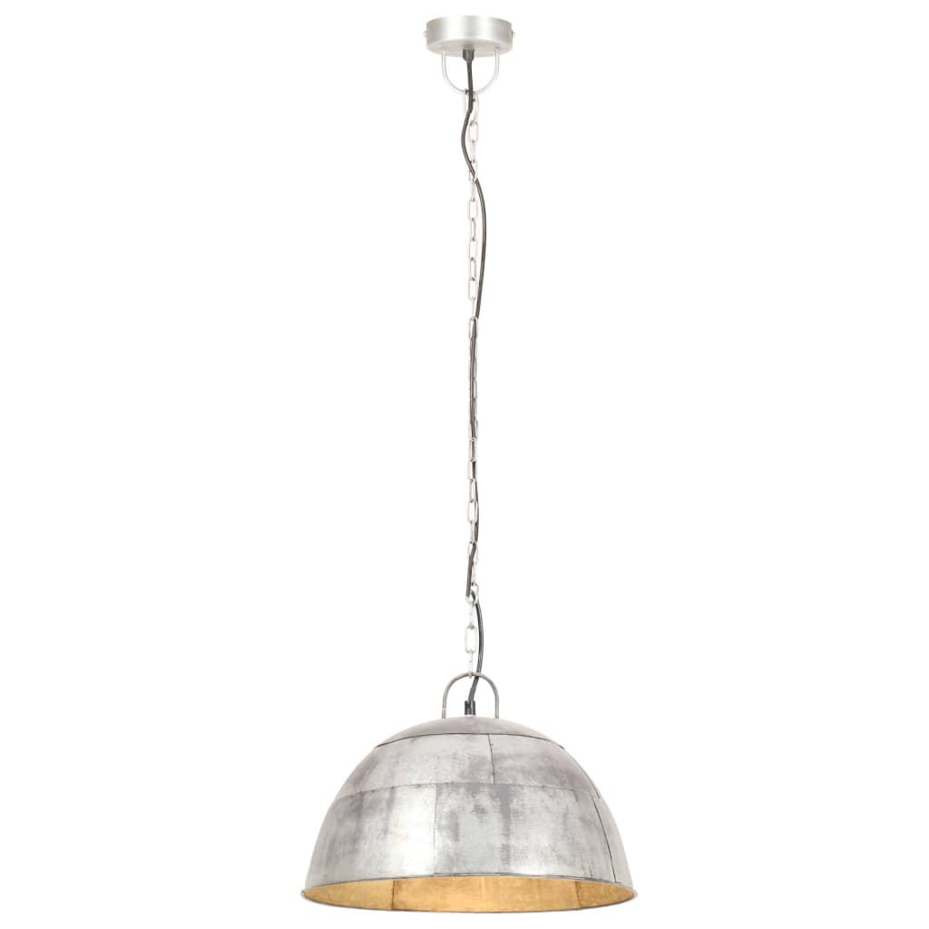 Industrial Vintage Hanging Lamp 25 W Silver Round 41 cm E27- Lamps - HomeShopIreland - Home Shop Ireland - Lamps - Industrial Vintage Hanging Lamp 25 W Silver Round 41 cm E27
