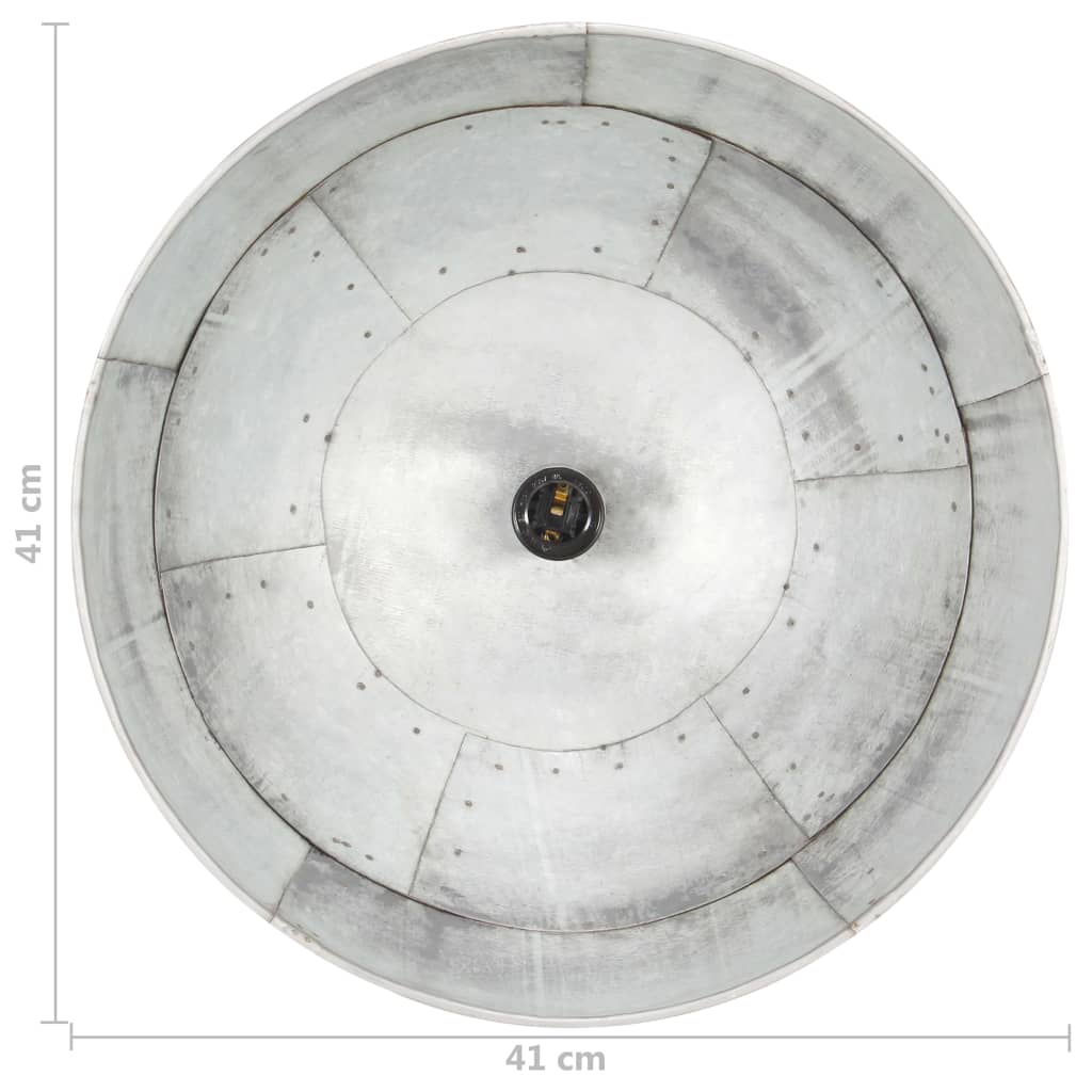 Industrial Vintage Hanging Lamp 25 W Silver Round 41 cm E27- Lamps - HomeShopIreland - Home Shop Ireland - Lamps - Industrial Vintage Hanging Lamp 25 W Silver Round 41 cm E27