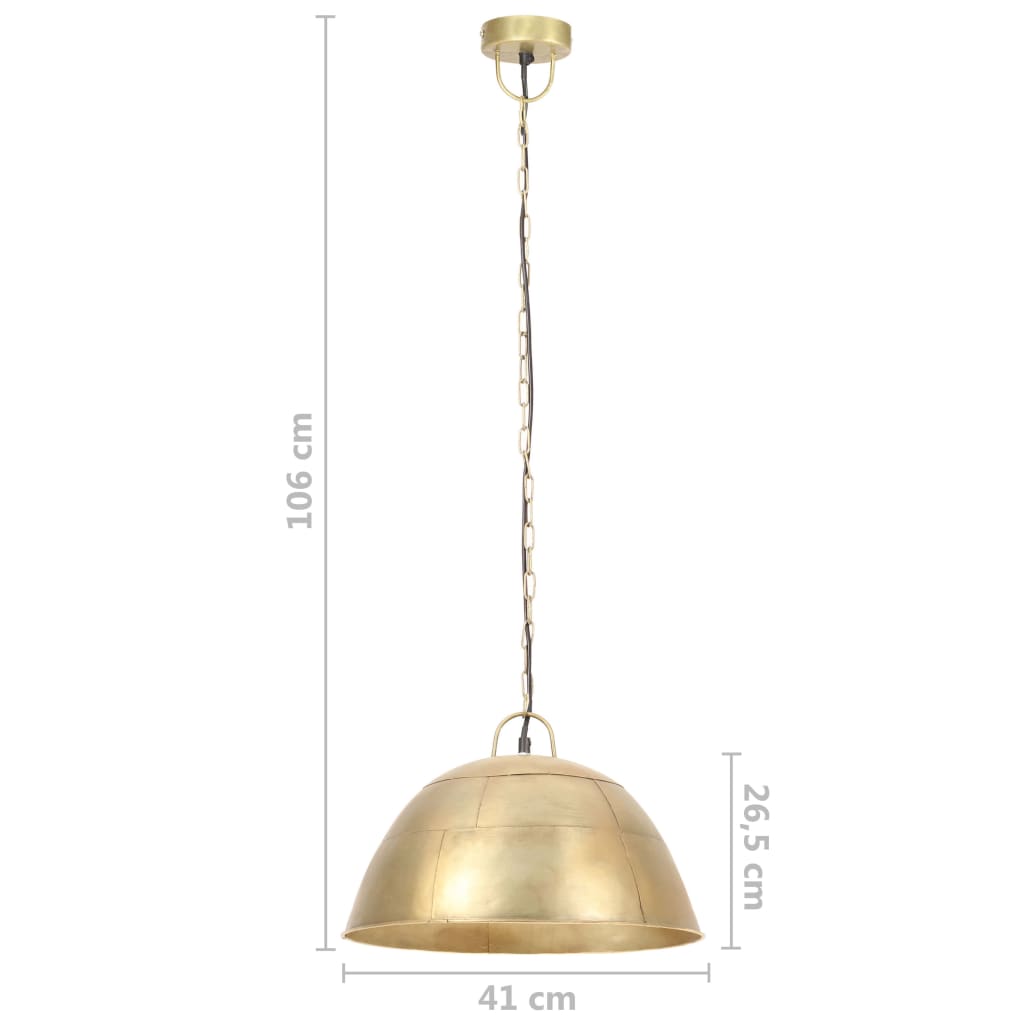Industrial Vintage Hanging Lamp 25 W Brass Round 41 cm E27- Lamps - HomeShopIreland - Home Shop Ireland - Lamps - Industrial Vintage Hanging Lamp 25 W Brass Round 41 cm E27
