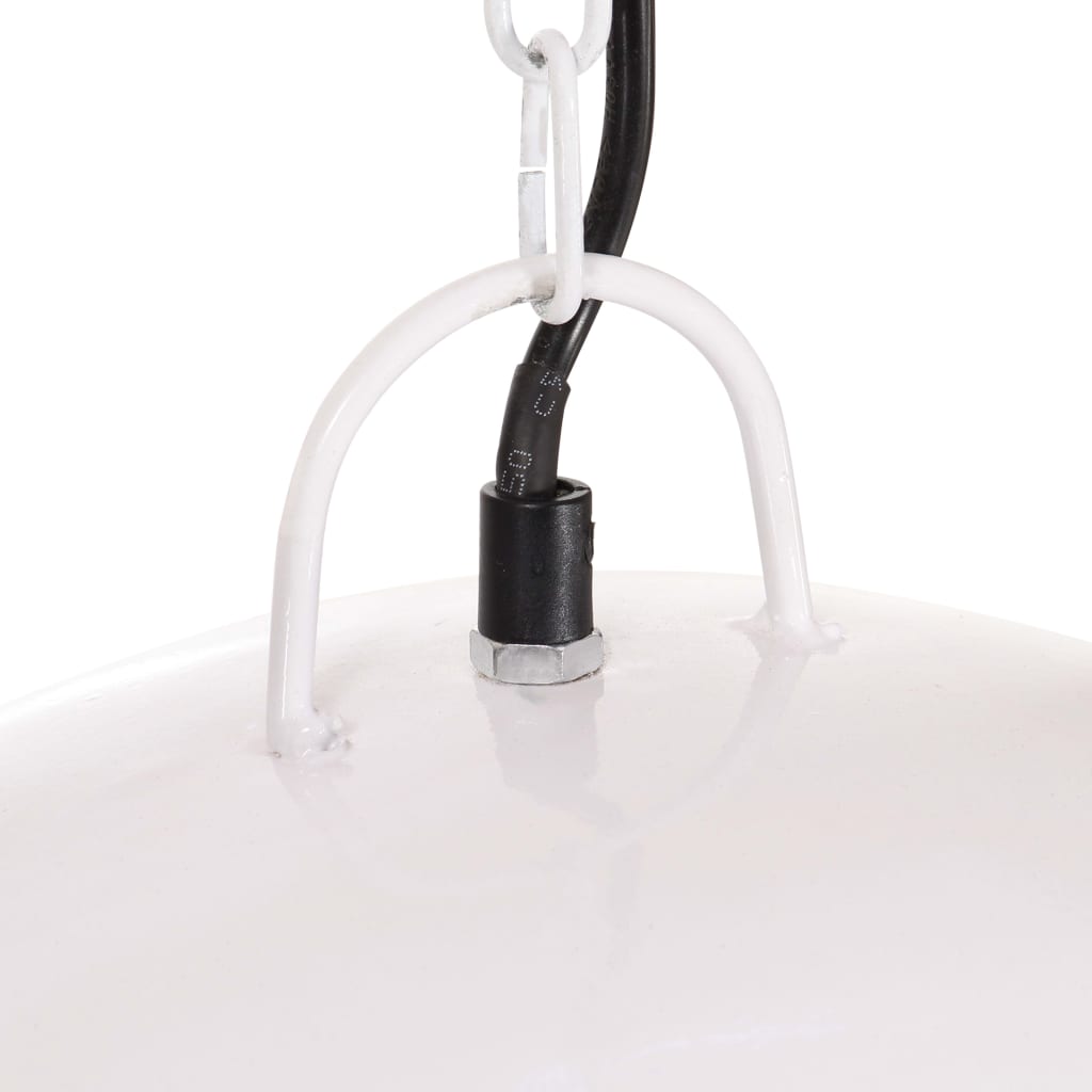 Industrial Vintage Hanging Lamp 25 W White Round 41 cm E27- Lamps - HomeShopIreland - Home Shop Ireland - Lamps - Industrial Vintage Hanging Lamp 25 W White Round 41 cm E27