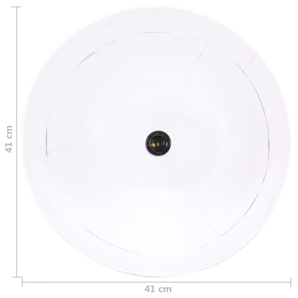 Industrial Vintage Hanging Lamp 25 W White Round 41 cm E27- Lamps - HomeShopIreland - Home Shop Ireland - Lamps - Industrial Vintage Hanging Lamp 25 W White Round 41 cm E27
