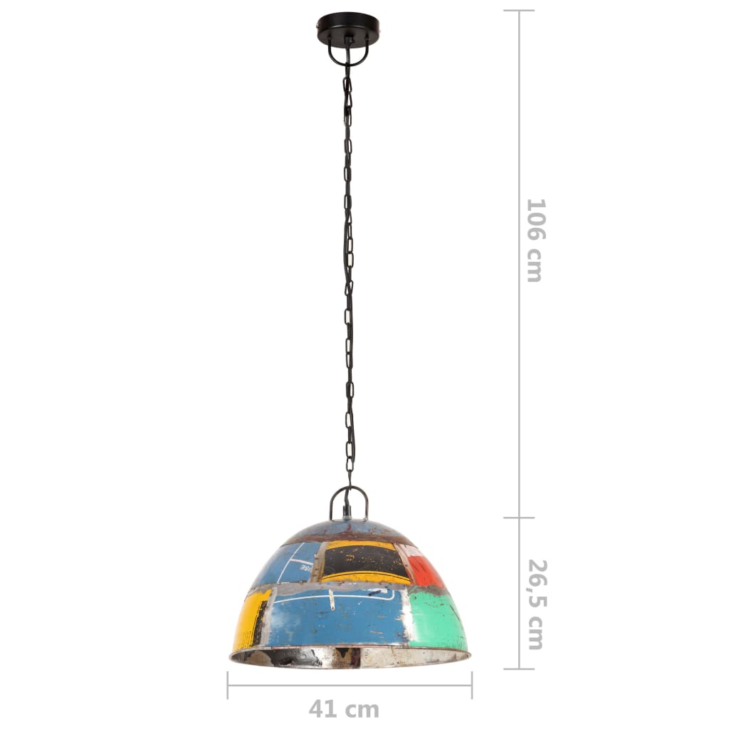 Industrial Vintage Hanging Lamp 25 W Multicolour Round 41cm E27- Lamps - HomeShopIreland - Home Shop Ireland - Lamps - Industrial Vintage Hanging Lamp 25 W Multicolour Round 41cm E27