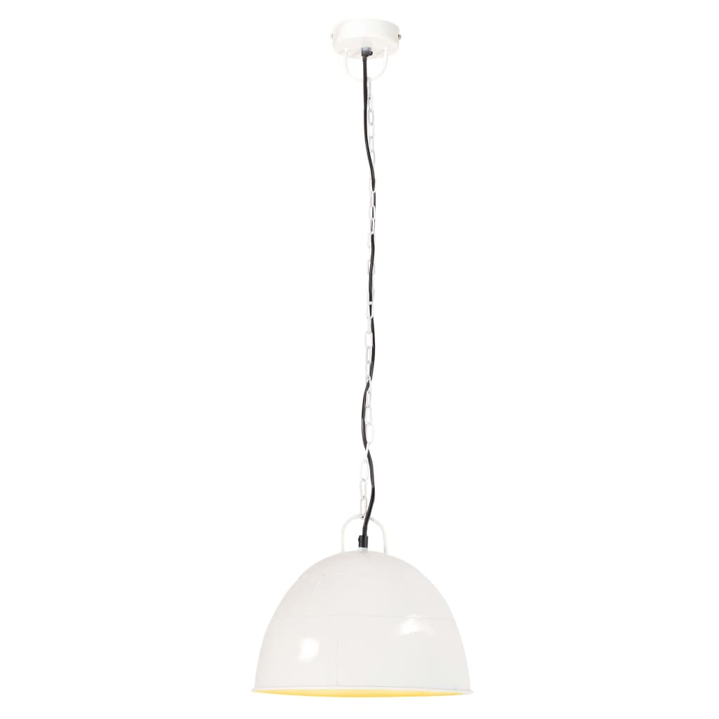 Industrial Vintage Hanging Lamp 25 W White Round 31 cm E27- Lamps - HomeShopIreland - Home Shop Ireland - Lamps - Industrial Vintage Hanging Lamp 25 W White Round 31 cm E27