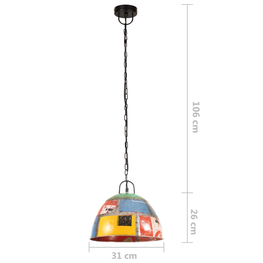 Industrial Vintage Hanging Lamp 25 W Multicolour Round 31cm E27- Lamps - HomeShopIreland - Home Shop Ireland - Lamps - Industrial Vintage Hanging Lamp 25 W Multicolour Round 31cm E27