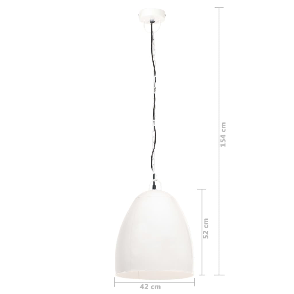 Industrial Hanging Lamp 25 W White Round 42 cm E27- Lamps - HomeShopIreland - Home Shop Ireland - Lamps - Industrial Hanging Lamp 25 W White Round 42 cm E27
