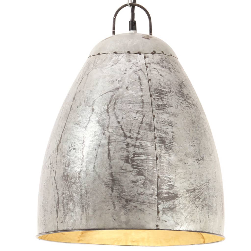Industrial Hanging Lamp 25 W Silver Round 32 cm E27- Lamps - HomeShopIreland - Home Shop Ireland - Lamps - Industrial Hanging Lamp 25 W Silver Round 32 cm E27