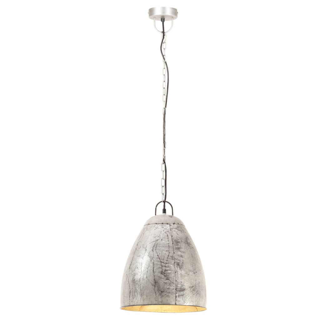 Industrial Hanging Lamp 25 W Silver Round 32 cm E27- Lamps - HomeShopIreland - Home Shop Ireland - Lamps - Industrial Hanging Lamp 25 W Silver Round 32 cm E27