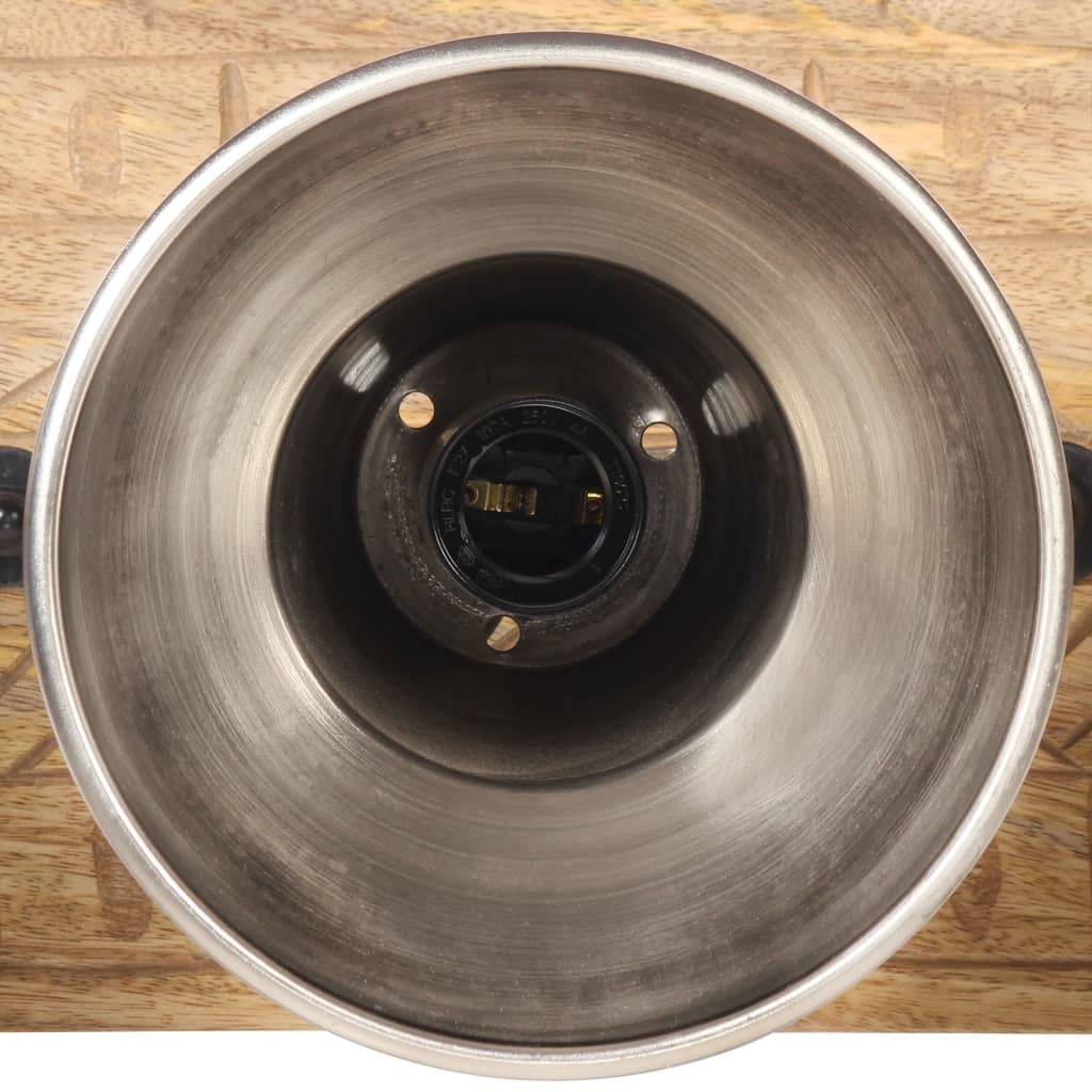 Industrial Wall Lamp Silver 70x23 cm E27 Mango Wood- Lamps - HomeShopIreland - Home Shop Ireland - Lamps - Industrial Wall Lamp Silver 70x23 cm E27 Mango Wood