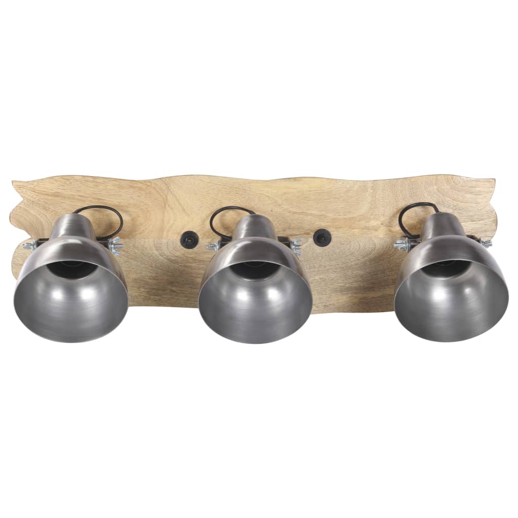 Industrial Wall Lamp Silver 68x23 cm E27 Mango Wood- Lamps - HomeShopIreland - Home Shop Ireland - Lamps - Industrial Wall Lamp Silver 68x23 cm E27 Mango Wood