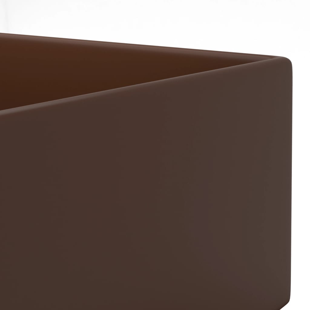 Bathroom Sink with Overflow Ceramic Dark Brown- Bathroom Basins - HomeShopIreland - Home Shop Ireland - Bathroom Basins - Bathroom Sink with Overflow Ceramic Dark Brown