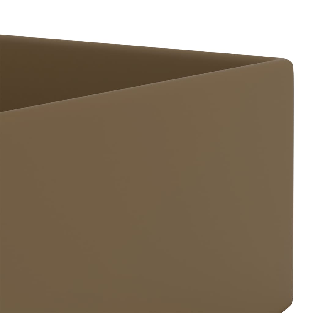 Bathroom Sink with Overflow Ceramic Matt Cream- Bathroom Basins - HomeShopIreland - Home Shop Ireland - Bathroom Basins - Bathroom Sink with Overflow Ceramic Matt Cream
