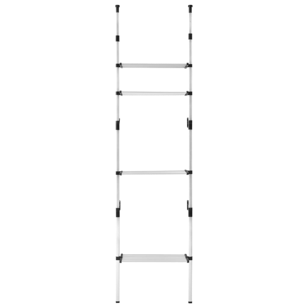 Telescopic Wardrobe System with Shelves Aluminium- Cupboards & Wardrobes - HomeShopIreland - Home Shop Ireland - Cupboards & Wardrobes - Telescopic Wardrobe System with Shelves Aluminium