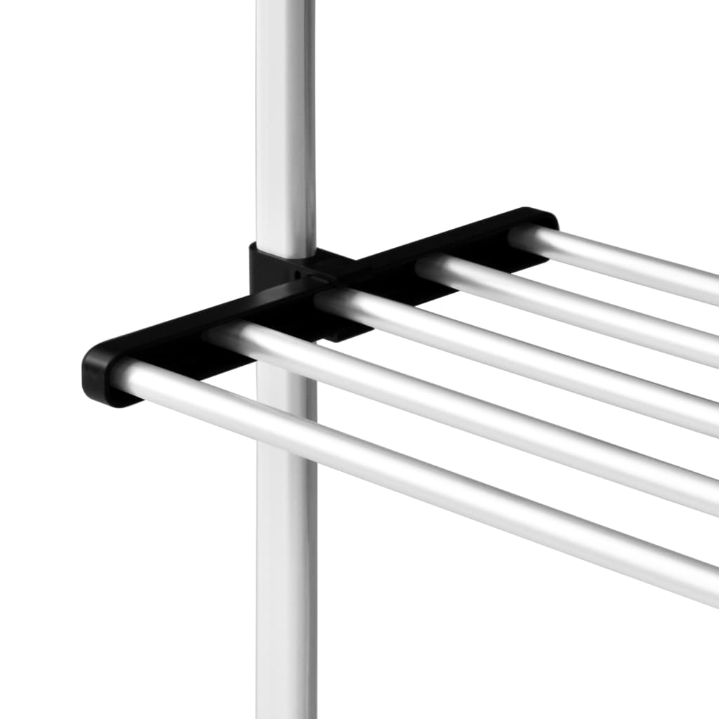 Telescopic Wardrobe System with Shelves Aluminium- Cupboards & Wardrobes - HomeShopIreland - Home Shop Ireland - Cupboards & Wardrobes - Telescopic Wardrobe System with Shelves Aluminium