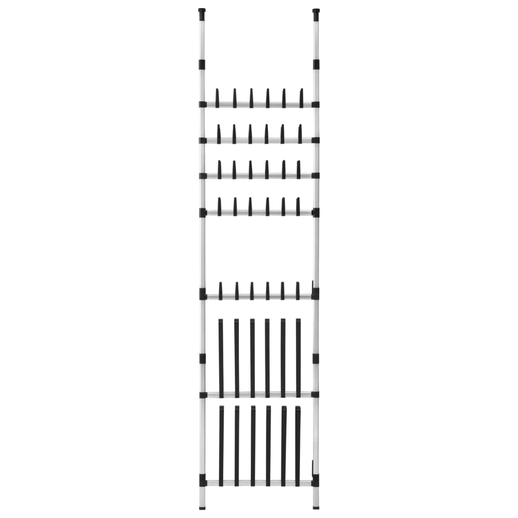 Telescopic Shoe Rack with Rods Aluminium- Shoe Racks & Organisers - HomeShopIreland - Home Shop Ireland - Shoe Racks & Organisers - Telescopic Shoe Rack with Rods Aluminium