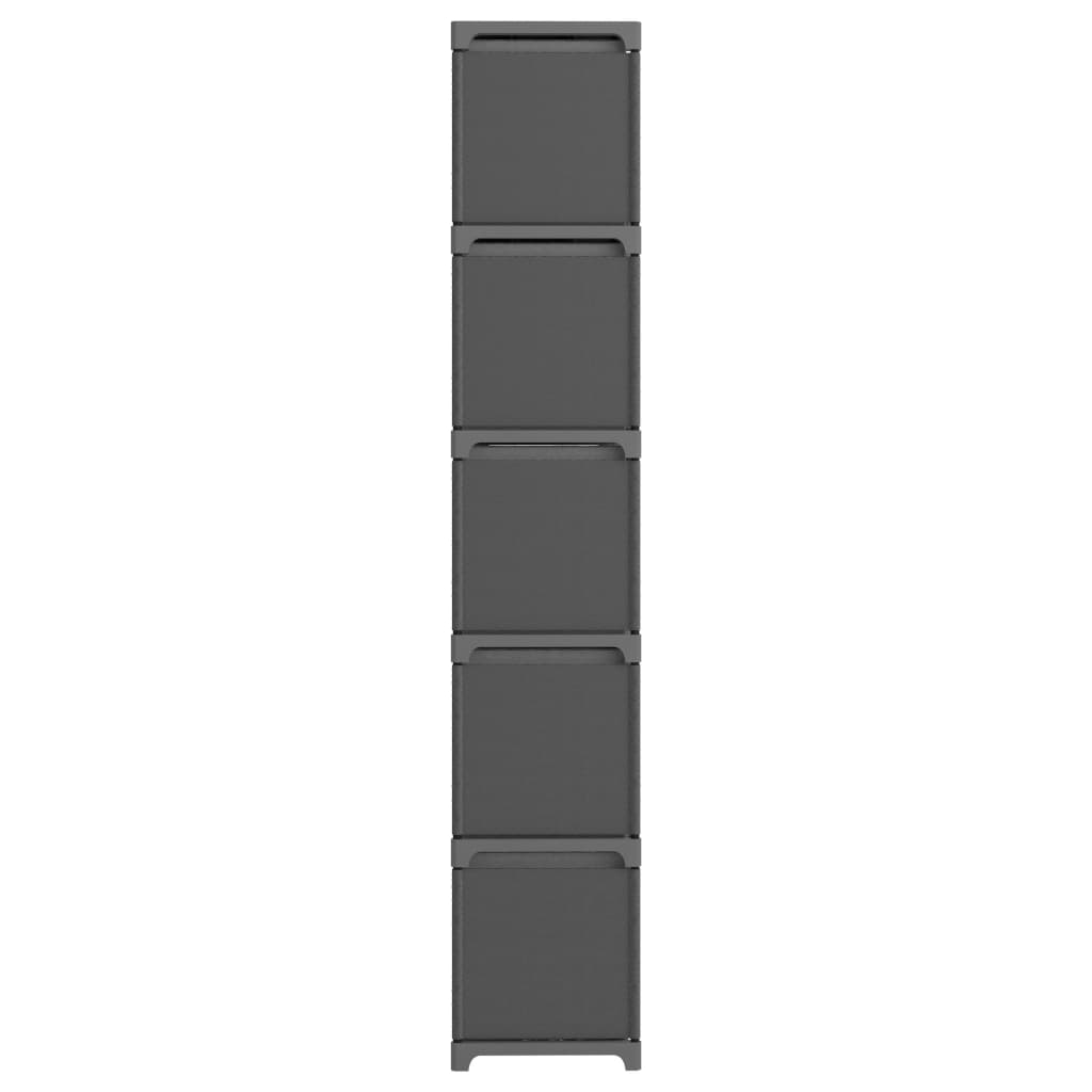 15-Cube Display Shelf with Boxes Grey 103x30x175.5 cm Fabric- Bookcases & Standing Shelves - HomeShopIreland - Home Shop Ireland - Bookcases & Standing Shelves - 15-Cube Display Shelf with Boxes Grey 103x30x175.5 cm Fabric