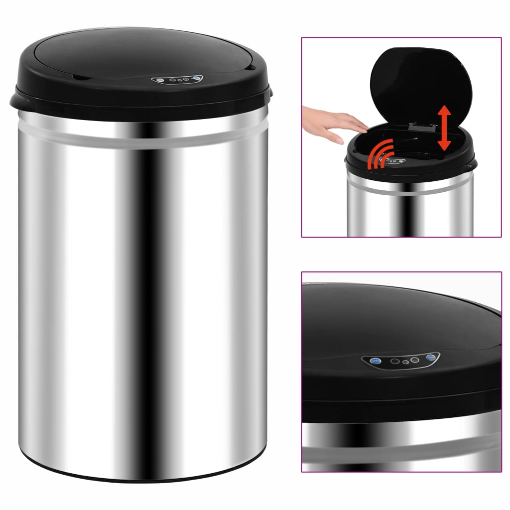 Automatic Sensor Dustbin 30 L Stainless Steel- Rubbish Bins & Waste Paper Baskets - HomeShopIreland - Home Shop Ireland - Rubbish Bins & Waste Paper Baskets - Automatic Sensor Dustbin 30 L Stainless Steel