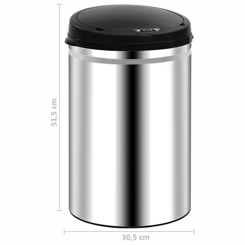 Automatic Sensor Dustbin 30 L Stainless Steel- Rubbish Bins & Waste Paper Baskets - HomeShopIreland - Home Shop Ireland - Rubbish Bins & Waste Paper Baskets - Automatic Sensor Dustbin 30 L Stainless Steel