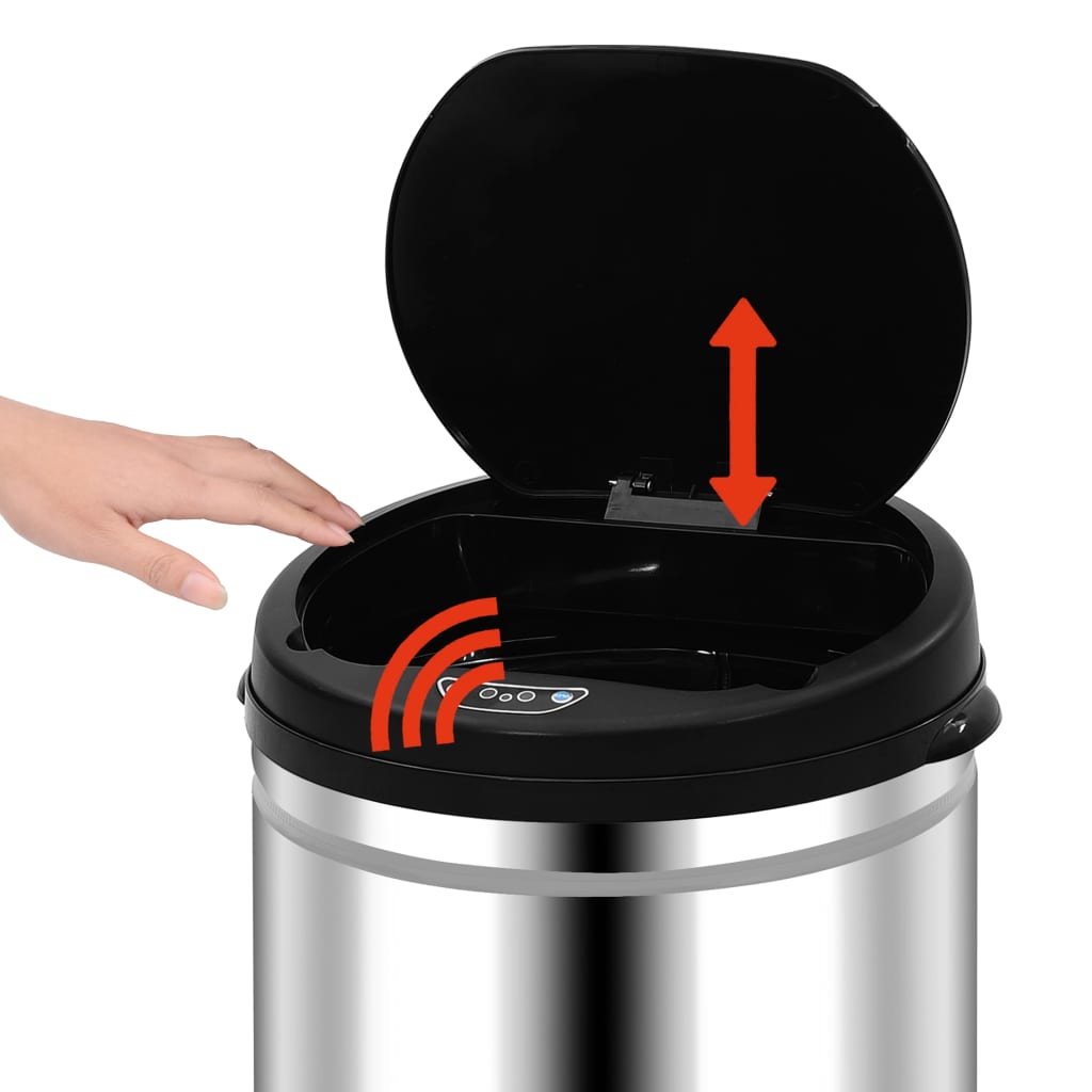 Automatic Sensor Dustbin 40 L Stainless Steel- Rubbish Bins & Waste Paper Baskets - HomeShopIreland - Home Shop Ireland - Rubbish Bins & Waste Paper Baskets - Automatic Sensor Dustbin 40 L Stainless Steel