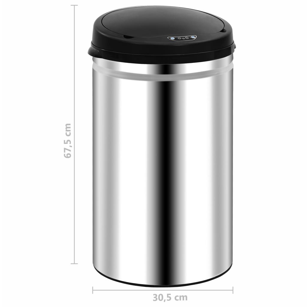 Automatic Sensor Dustbin 40 L Stainless Steel- Rubbish Bins & Waste Paper Baskets - HomeShopIreland - Home Shop Ireland - Rubbish Bins & Waste Paper Baskets - Automatic Sensor Dustbin 40 L Stainless Steel