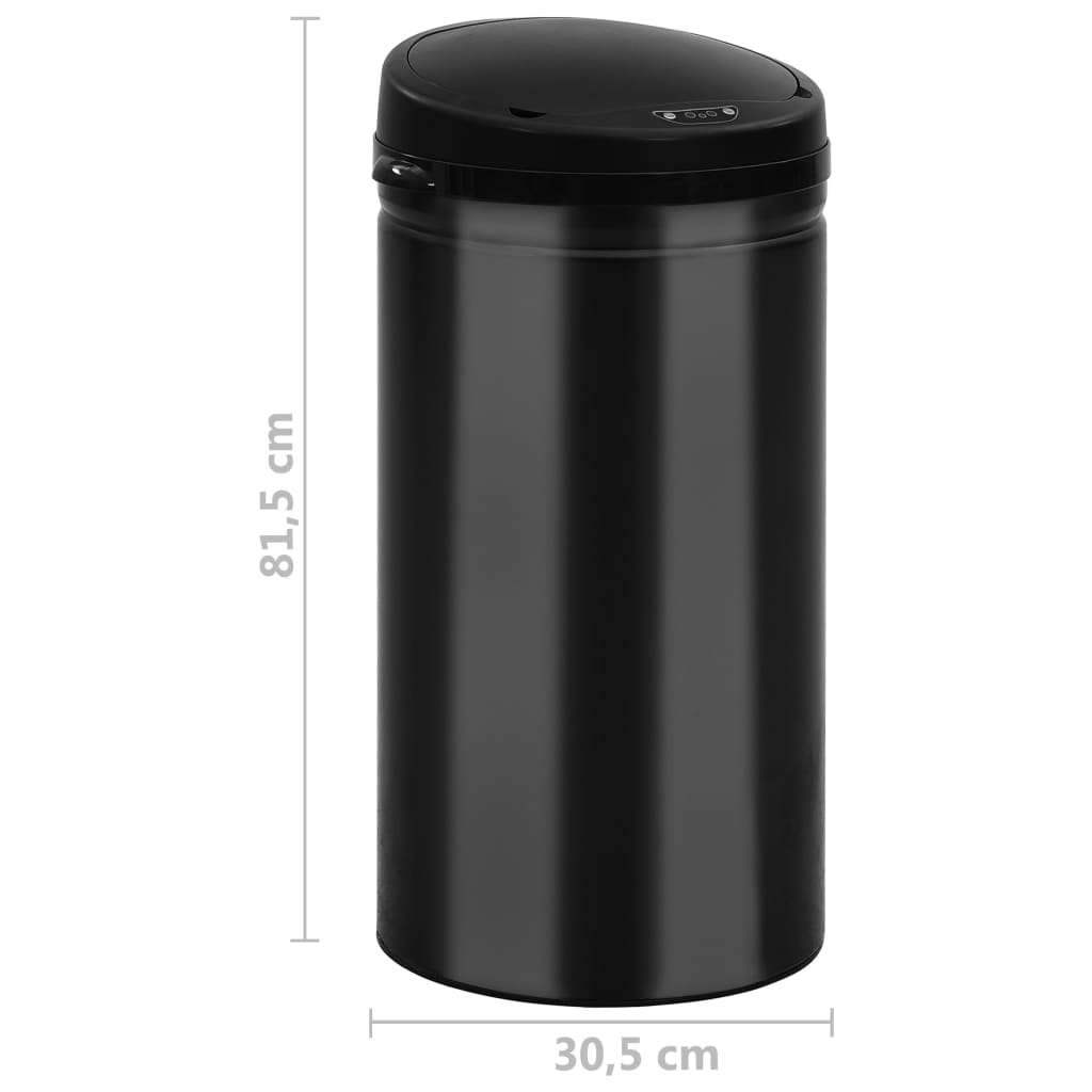 Automatic Sensor Dustbin 50 L Carbon Steel Black- Rubbish Bins & Waste Paper Baskets - HomeShopIreland - Home Shop Ireland - Rubbish Bins & Waste Paper Baskets - Automatic Sensor Dustbin 50 L Carbon Steel Black