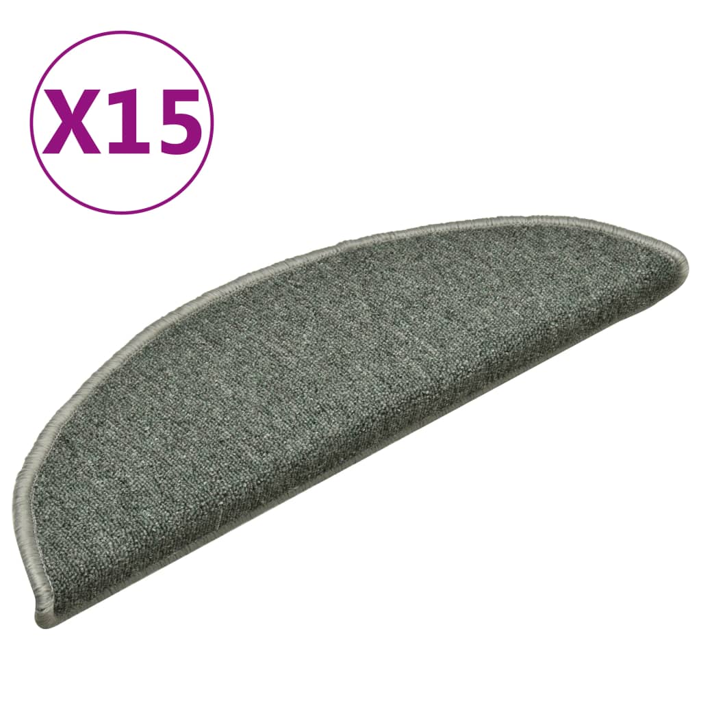 Carpet Stair Treads 15 pcs Dark Green 56x17x3 cm- Stair Treads - HomeShopIreland - Home Shop Ireland - Stair Treads - Carpet Stair Treads 15 pcs Dark Green 56x17x3 cm