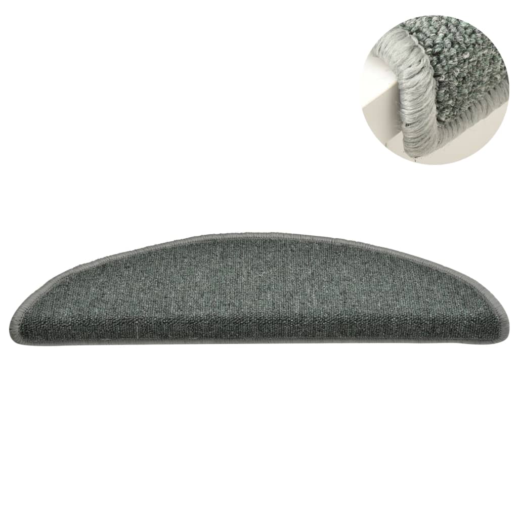 Carpet Stair Treads 15 pcs Dark Green 56x17x3 cm- Stair Treads - HomeShopIreland - Home Shop Ireland - Stair Treads - Carpet Stair Treads 15 pcs Dark Green 56x17x3 cm