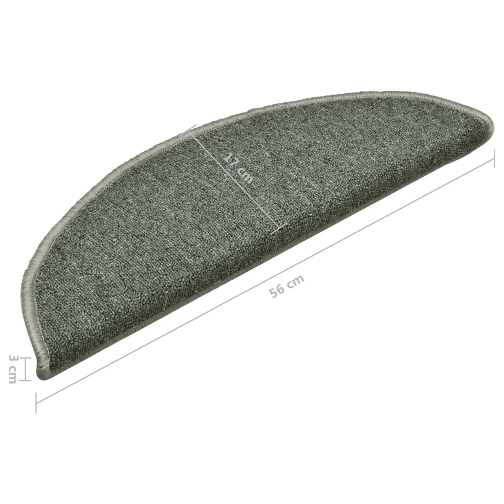 Carpet Stair Treads 15 pcs Dark Green 56x17x3 cm- Stair Treads - HomeShopIreland - Home Shop Ireland - Stair Treads - Carpet Stair Treads 15 pcs Dark Green 56x17x3 cm