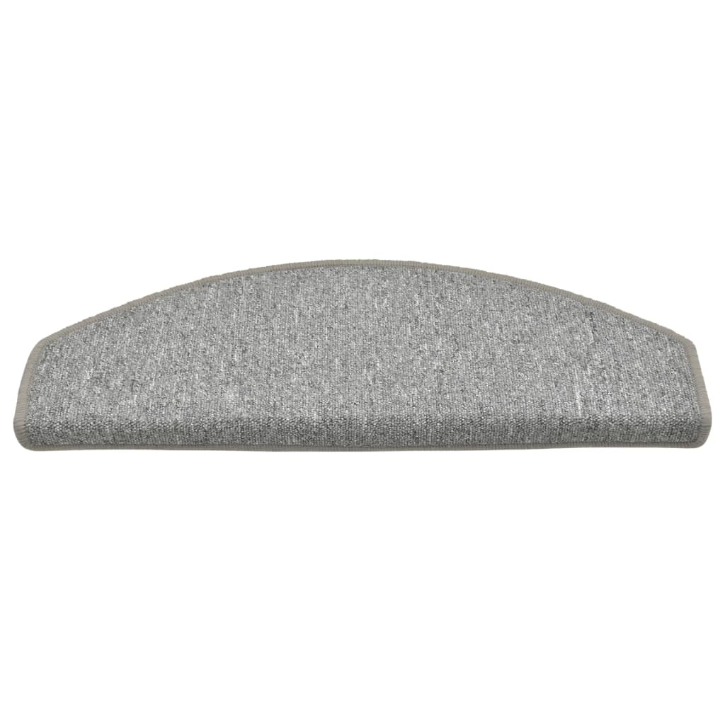 Carpet Stair Treads 15 pcs Light Grey 65x24x4 cm- Stair Treads - HomeShopIreland - Home Shop Ireland - Stair Treads - Carpet Stair Treads 15 pcs Light Grey 65x24x4 cm