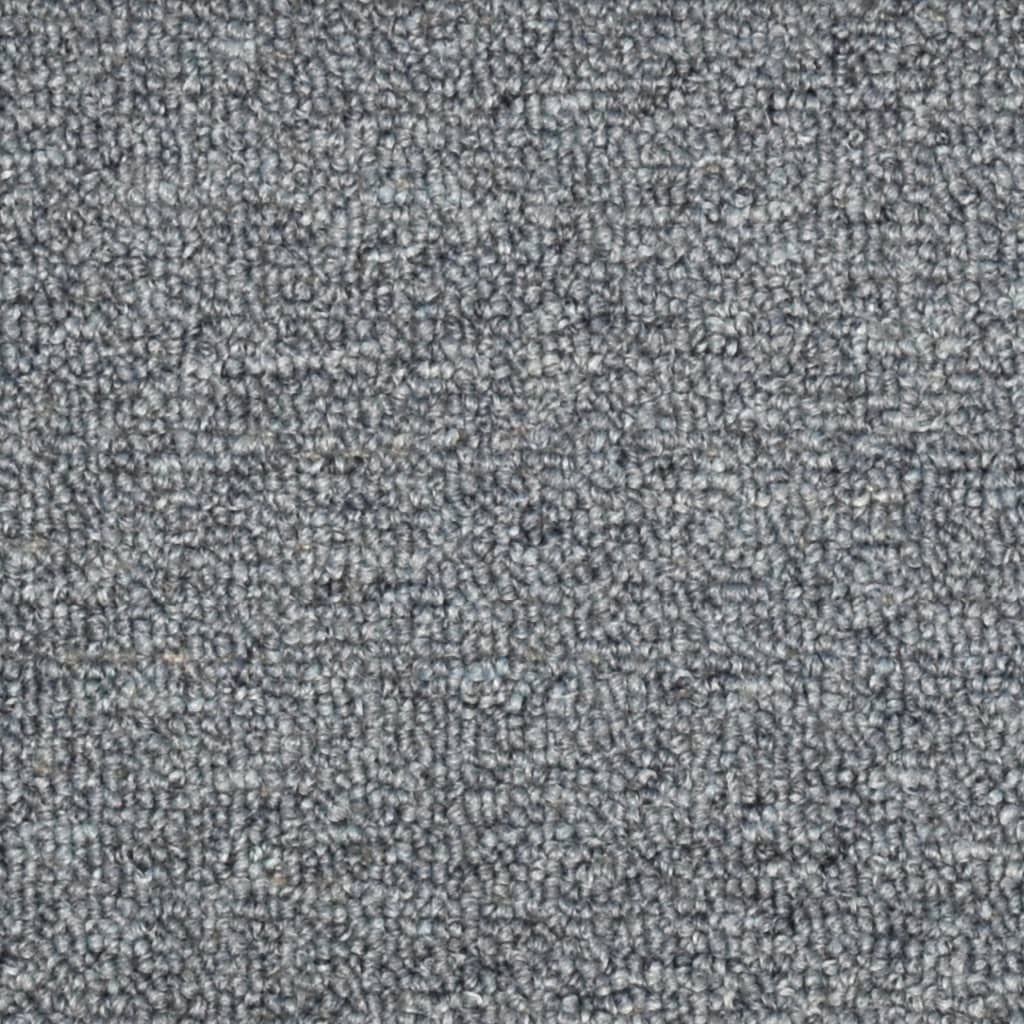 Carpet Stair Treads 15 pcs Light Grey and Blue 56x17x3 cm- Stair Treads - HomeShopIreland - Home Shop Ireland - Stair Treads - Carpet Stair Treads 15 pcs Light Grey and Blue 56x17x3 cm