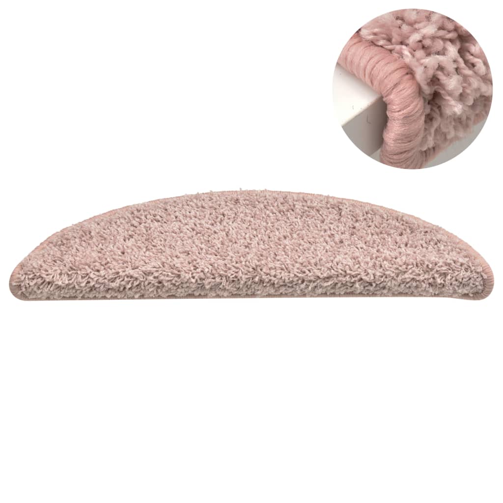 Carpet Stair Treads 15 pcs Light Pink 65x21x4 cm- Stair Treads - HomeShopIreland - Home Shop Ireland - Stair Treads - Carpet Stair Treads 15 pcs Light Pink 65x21x4 cm