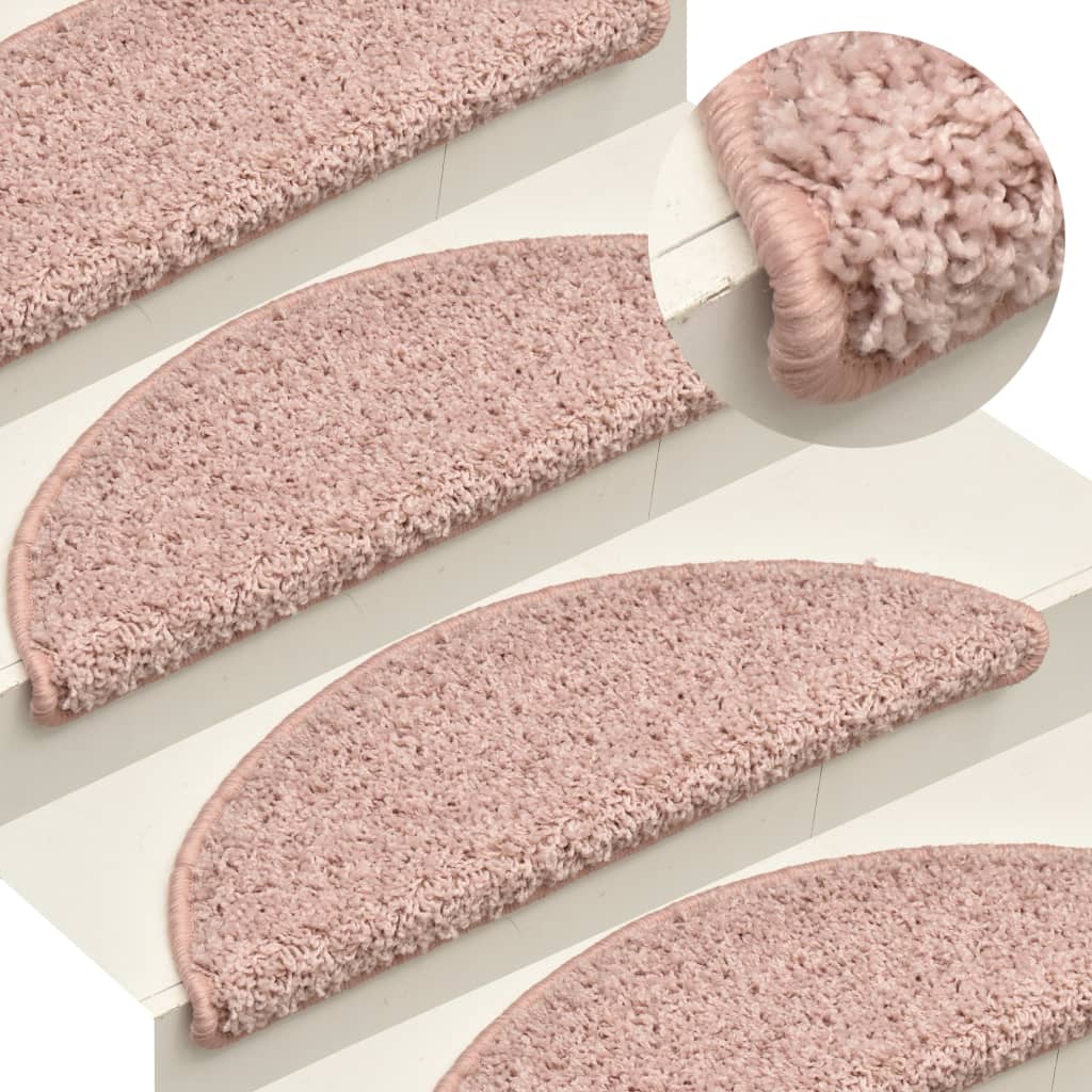 Carpet Stair Treads 15 pcs Light Pink 65x21x4 cm- Stair Treads - HomeShopIreland - Home Shop Ireland - Stair Treads - Carpet Stair Treads 15 pcs Light Pink 65x21x4 cm
