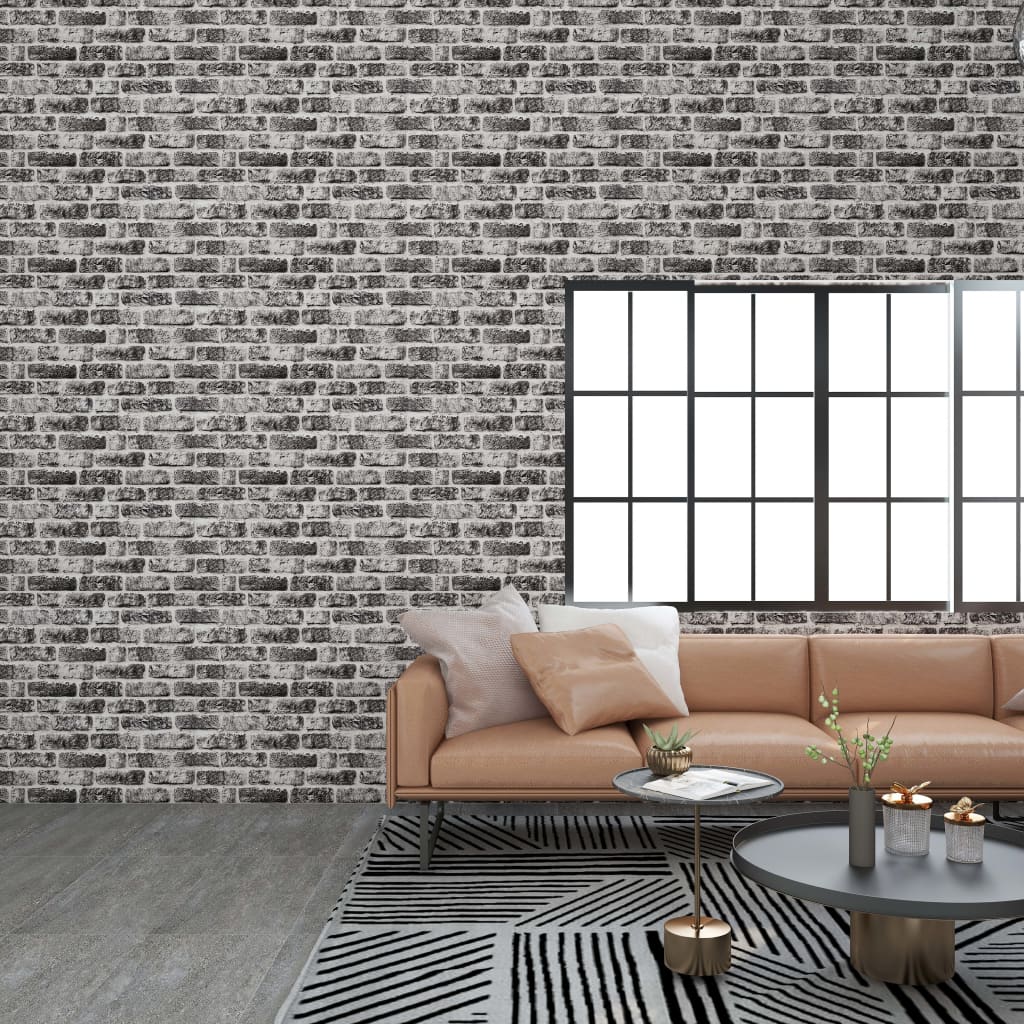 3D Wall Panels with Dark Grey Brick Design 11 pcs EPS- Wall Panelling - HomeShopIreland - Home Shop Ireland - Wall Panelling - 3D Wall Panels with Dark Grey Brick Design 11 pcs EPS