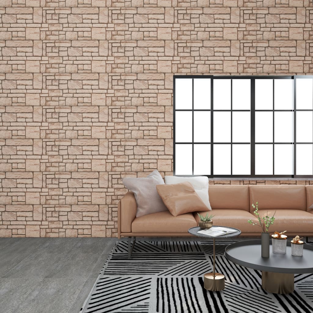 3D Wall Panels with Beige Brick Design 11 pcs EPS- Wall Panelling - HomeShopIreland - Home Shop Ireland - Wall Panelling - 3D Wall Panels with Beige Brick Design 11 pcs EPS