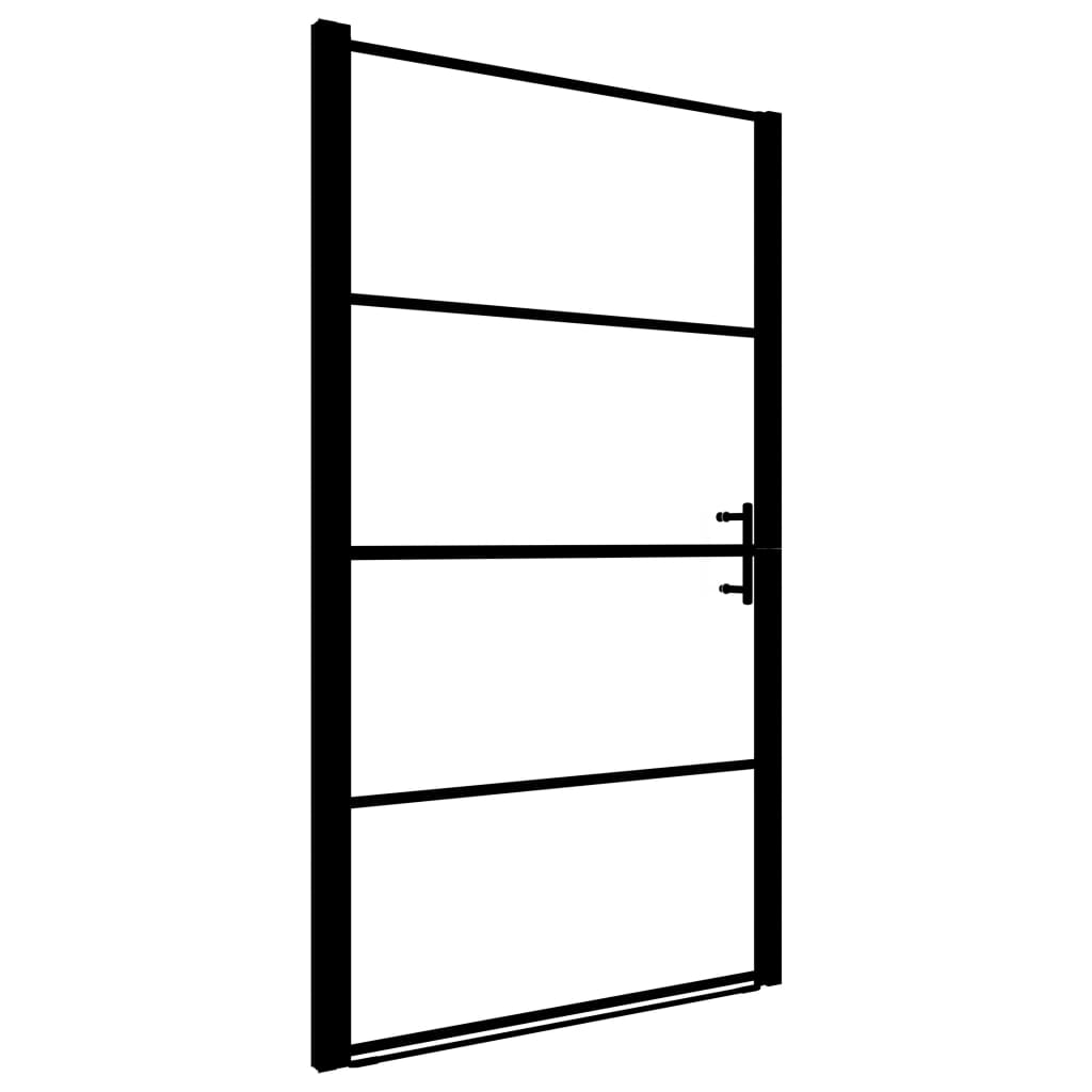 Shower Door Frost Tempered Glass 81x195 cm Black- Shower Doors & Enclosures - HomeShopIreland - Home Shop Ireland - Shower Doors & Enclosures - Shower Door Frost Tempered Glass 81x195 cm Black
