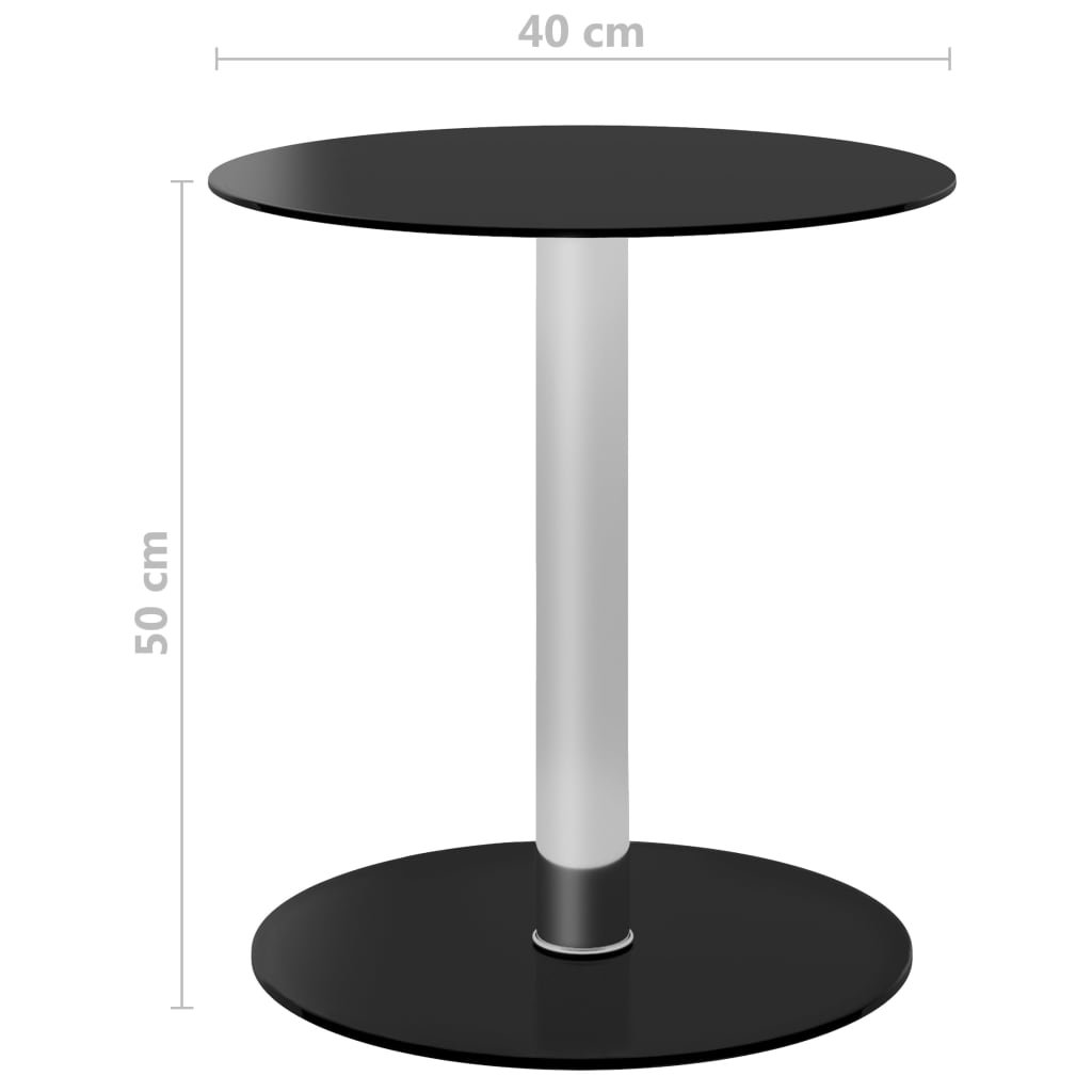 Coffee Table Black 40 cm Tempered Glass- Coffee Tables - HomeShopIreland - Home Shop Ireland - Coffee Tables - Coffee Table Black 40 cm Tempered Glass
